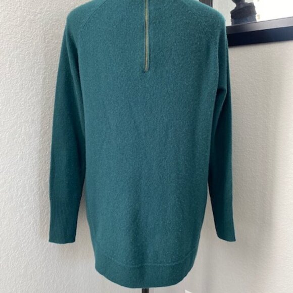 HALOGEN Hunter Green Cashmere Long Sleeve Oversized Sweater Small - Picture 4 of 11